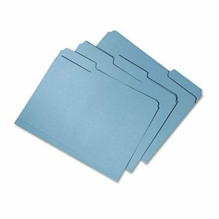 MADE-TO-STICK 753001 1 by 3 Cut Letter Double Ply Recycled File Folders, Blue MA1628978